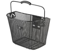 M-Wave Ba-F Clip Bar Corbeille en métal Mixte, Noir-Noir, 35 x 25 x 25/22 cm
