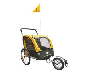 M-Wave Carry All 3 in 1 Remorque pour vélo Enfant Unisexe, Multicolore, Taille Unique