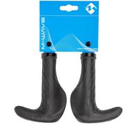 M-Wave Cloud Ergomax Fix BE Poignées de vélo Poignées de guidon vélo 140 mm Set de poignées vélo ergonomiques