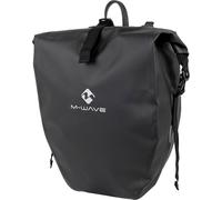 M-WAVE Downtown Single-Flex 22 litres 100 % étanche, sacoche de porte-bagages clipsable, détachable, bandoulière - noir