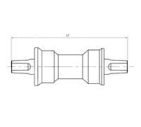 M-Wave – Jeu de pédalier de rechange Carousel BB Repair – 113 mm JIS argenté