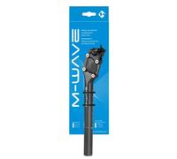 M-Wave Fourspring Tige de Selle Suspendue parallélogramme 31,6 x 350 mm Aluminium Noir Unisexe, 31,6 mm