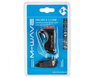 M-Wave - Helios K 1.1 USB Rücklicht - Feu arrière - black
