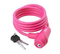 M-Wave S 8.15 S Câble antivol en Spirale Mixte, Rose Fuchsia