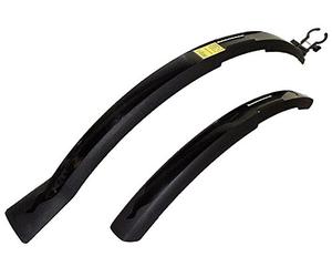 M-Wave Mudguard Set, for 26/27/28" Wheels, PP-Plastic, 1 Set = Front + Rear, Reinforcement at The Side, with Clip on Bracket, for V