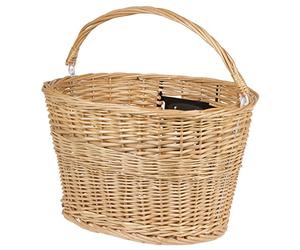 M-Wave Panier de vélo en Osier véritable
