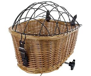 M-Wave Panier pour chien en osier pour porte-bagages arrière