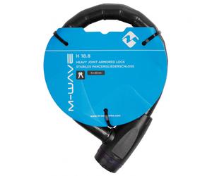 M-Wave - Panzergliederschloss H 18.8 - Antivol vélo - Ø 18 x 800 mm - black