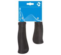M-Wave Poignée de vélo Cloud Base 2 – Ergonomique Adulte Unisexe Noir 130/95 mm