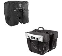 M-Wave Sacoche arrière avec Housse de Pluie 30 l, Noir/Blanc