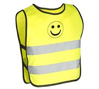 M-WAVE Veste de sécurité, Taille : XXS-XS, Couleur : Jaune, avec 2 Bandes réfléchissantes sur l'avant et l'arrière, avec Fermeture Velcro sur Les côtés, Conforme à la Norme en 17353:2020