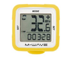 M-Wave XIV Compteur vélo Jaune