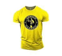 (M,Yellow)Mens Bodybuilding T-shirt - Arnold Classic - Gym Training Top