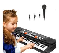 m zimoon Clavier Piano Enfant, 49 Touches Clavier Électronique Numérique avec Microphone Early Éducation Musical Instrument Musique Clavier Anniversaire Cadeaux Noël Âge pour 3-12 Ans Filles Garçons