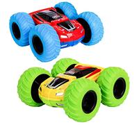 m zimoon Voiture à Friction, Pull Back Monster Truck Double Face Voiture à Inertie Jouet Noël Cadeaux d'anniversaire pour 3-8 Ans Garçons Filles