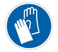 M009 - Panneau et Signalétique d'obligation - Dimensions au choix | Gants de protection obligatoires - Norme ISO 7010 - Haute qualité - Visibilité optimale
