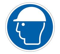 M014 - Casque de protection obligatoire - Panneau et Signalétique d'obligation - Dimensions au choix - Norme ISO 7010