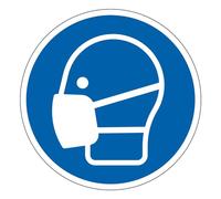 M016 - Masque obligatoire - Panneau et Signalétique d'obligation - Dimensions au choix - Norme ISO 7010