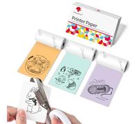 M02/M02Pro Papier d'impression Autocollant Coloré, 53mm x 3,5 m, 3 Rouleaux