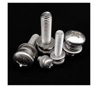 M1.6 M2 M2.5 M3 M4 M5 M6 M8 304 Acier Inoxydable Croix Ronde Tête Pan SEM Vis Boulon avec Plat Rondelle À Ressort Combinaison(22mm,M8 5pcs)