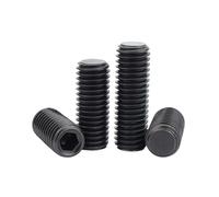 M1.6 M2 M2.5 M3 M4 M5 M6 M8 M10 M12 M14 M16 Black 12.9 Steel Hex Hexagon Socket Flat Point End Grub Bolt Set Screw DIN913(45mm,2pcs M12)