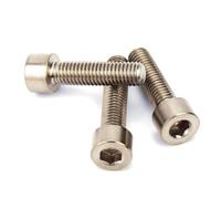 M1.6 M2 M2.5 M3 M4 M5 vis à six pans creux en titane pur boulons à tête cylindrique Allen, 10 pièces, M2X15