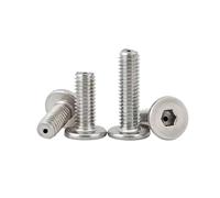 M1.6 M2 M2.5 M3 To M16 304 Stainless Steel Hollow Hole Through Air Out Hexagon Hex Socket Thin Flat Wafer Head Bolt Screw(8mm,2pcs M2.5)