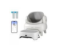 M1 Litière automatique pour grands chats, Blanc + AirStep Purificateur d'air
