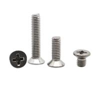 M1 M1.2 M1.4 M1.6 M2 M2.5 M3 M4 M5 M6 M8 GB819 Micro petits boulons à tête fraisée plate en acier inoxydable(4mm,M8 5pcs)
