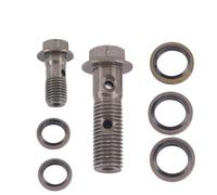 M10 1 25 Frein Master-Cylindre Banjo Boulon Boulon Vis de Tuyau d'huile Fit Universel pour Moto Tube à Tube hydraulique Compatible avec Les systèmes de freinage Standard(2pcs A)