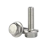 M10-1,5 x 50 mm Vis à tête hexagonale à bride en acier inoxydable A2 DIN 6921 4 pièces