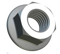 M10 Écrous à collerette dentelée, 21.8mm x 15mm A2 Contre-écrou en acier inoxydable pour boulons et vis - Contre-écrou à tête hexagonale à collerette Fixation Acier inoxydable DIN 6923 (10 PCS)