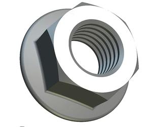 M10 Écrous à collerette dentelée, 21.8mm x 15mm A2 Contre-écrou en acier inoxydable pour boulons et vis - Contre-écrou à tête hexagonale à collerette Fixation Acier inoxydable DIN 6923 (10 PCS)