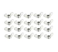 M10 Écrous à oreilles Zingué Attaches Pièces Écrou Papillon Ton Argent 20 pcs