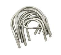 M10 M10*27 M10x27 M10*34 M10*48 Boulon en U en acier inoxydable robuste de type U for collier de serrage de tuyau, vis et étrier pour la Fixation de Tuyaux(2Pcs M10x27)