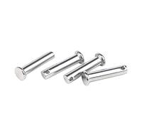 M10-M16 Chape Pins Avec tête d'arbre à tête plate avec trou Pin, M10X55, 4 pièces