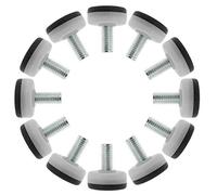 M10 x 20 x 30 mm Patins de nivellement pour meubles Patins de nivellement réglables Protecteur de sol pour table et bureau 12 Pack