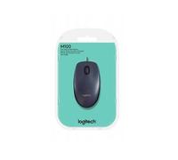 M100 - Souris - droitiers et gauchers - optique - 3 boutons - filaire - USB - noir