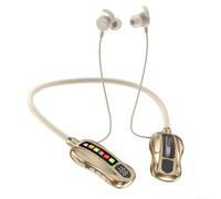 M101S Casque tour de cou 20 heures de lecture, basses profondes, écouteurs sans fil avec mode de jeu, faible latence pour Android et iOS, violet (doré)
