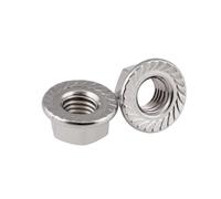 M10X1.25 écrou M10X1.25 écrou à Bride Fer Chrome 10 Pièces Filetage Fin écrou Hexagonal écrou à Bride Fixation avec Tampon