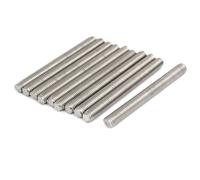 sourcing map Tige Filetée M10x100mm Entièrement Fileté Acier Inoxydable 304 Fileté Goujon Argenté 10Pcs