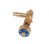 M10x1mm -10mm Hose Barbed Elbow Brass Needle Valve With Spring For Gas