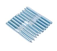 M10x80mm Boulons de Suspension Torx, Vis à Cheville à Double Extrémité, Fixation Murale, Fixation sans Tête Zinguée avec Partie Hexagonale et Torx T25, Boulon Métrique et Vis à bois (lot de 10)