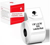 M110/M120/M200/M220/M221 Thermal Label, Self-Adhesive Label, Compatible With Label Printer, Suitable For Office, Home, School, Mark, Date. Labels/Roll (White Label)