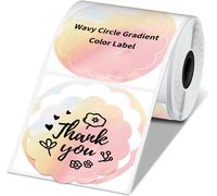 M110 M120 M250 M220 M221 M150 M421 Thermal Label Printer 50 x 50 mm Round Labels,Ideal for Barcodes,DIY Labels,Home and Office
