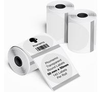 M110/M220/M221/M200/M120 Transparent Round Self-Adhesive Labels 1.97 x 1.97 Inches (50 x 50 mm),for Printer M110/M221/M200/M120/M220,140 Labels Per Roll (3 Rolls)