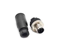 M12 4 Pôles Mâle Connecteur, IP67 Étanche A Codés Droits 4 Broches sur Place à Vis Capteur 12mm M12 4 Core Connecteurs Ronds Accessoires pour l'automatisation Industrielle 250V 4A AC/DC