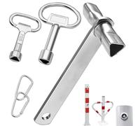M12/M10 Clé Triangulaire FORMVERSITY, 3 Pièces Universelle Cle Triangle Poubelle 2 en 1 Cle Pompier, 8mm et 9mm Clé Triangle Multifonction e Borne pour Poteaux de Barrière