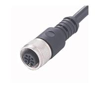 M12 waterproof male and female connector aviation plug 4 pins 5 pin 8 pin sensor single head injection belt 2m wire NWPNLXEA(M12 Straight female,8P)