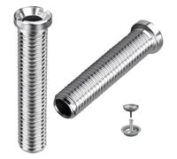 M12 x 70 mm Vis Evier Cuisine,Vis Creuse en Laiton pour Bonde à Tamis et Panier d'évier, Bouchon de Tamis de Cuisine, Argenté
